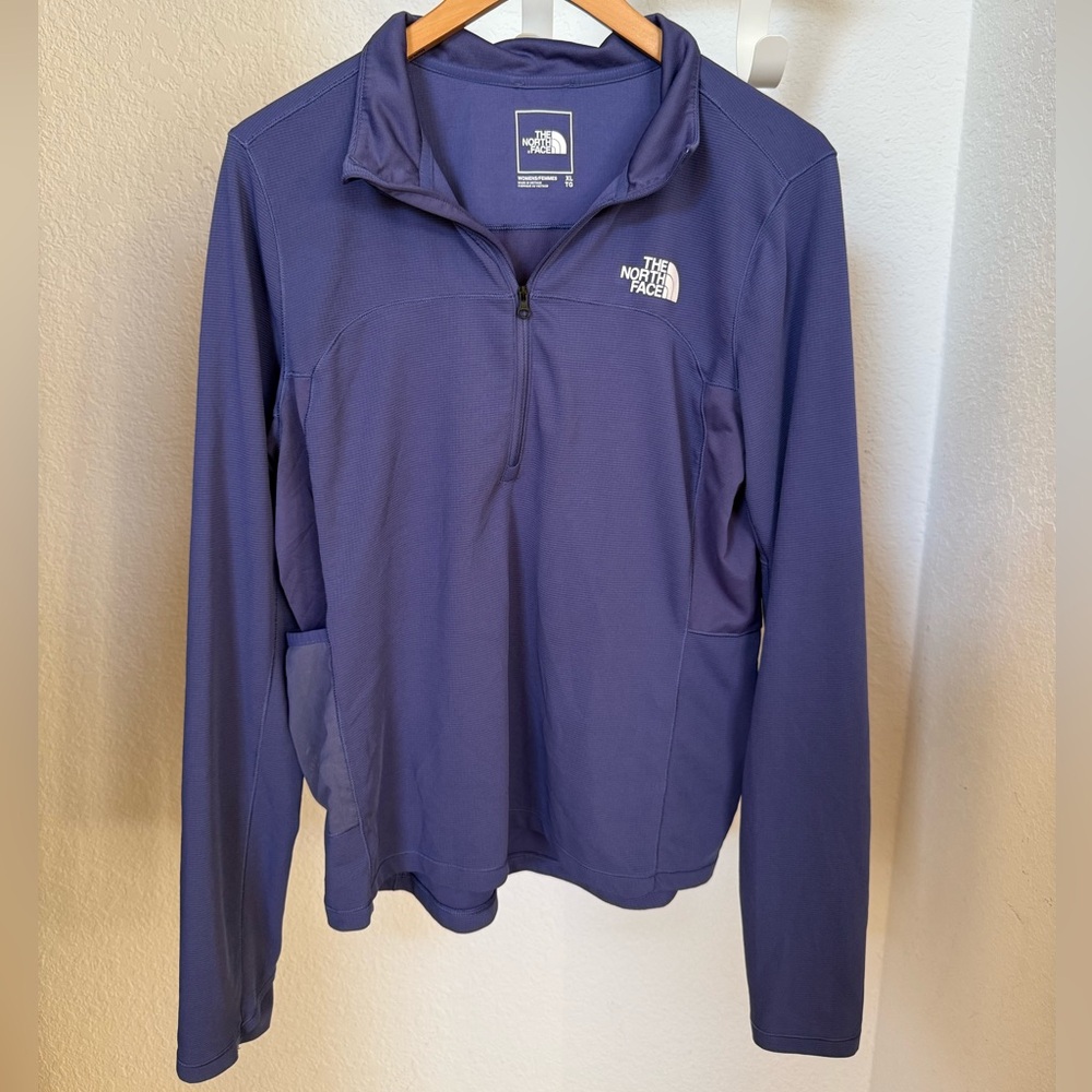 The North Face Women’s Lavender Purple Quarter Zip Long Sleeve Athletic Top XL